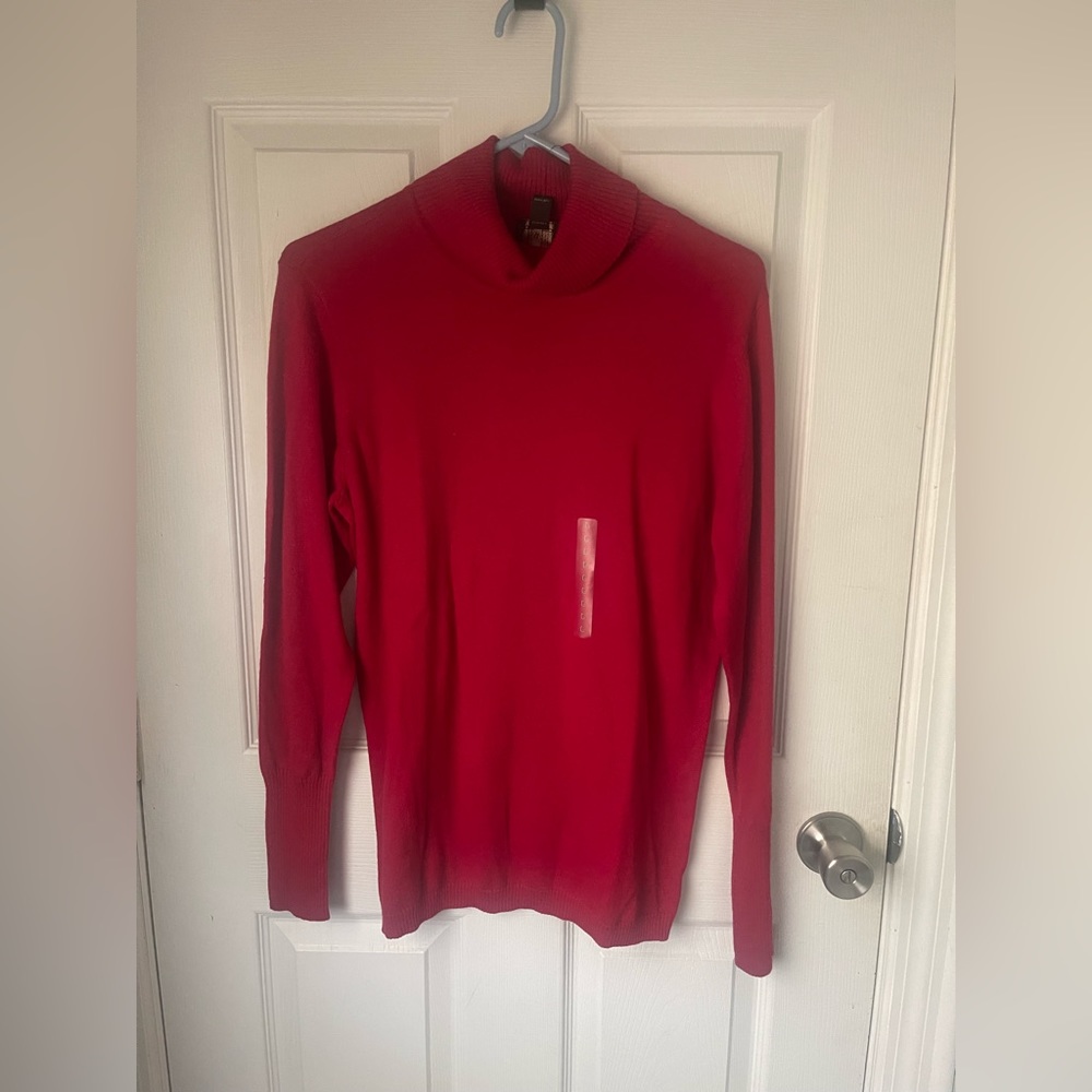 NWT Worthington red turtleneck sweater
